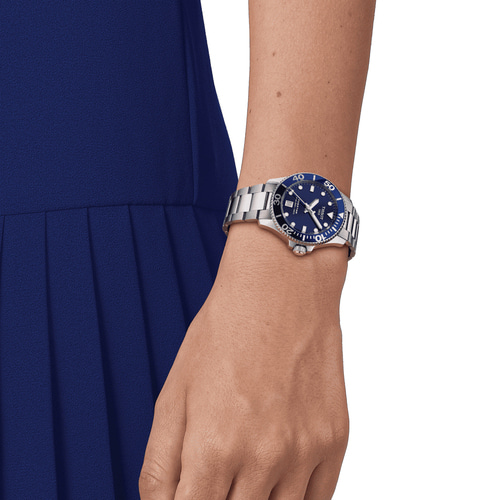 티쏘 씨스타1000 시계 다이버 (36mm) 블루 쿼츠 백화점AS,보증서쇼핑백포함