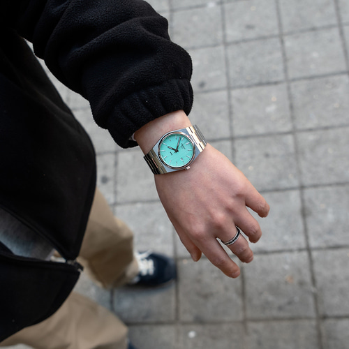 티쏘 PRX 시계 라이트 그린 쿼츠 (40mm) 백화점AS,보증서쇼핑백포함