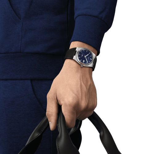 티쏘 PRX 남자 시계 오토 파워매틱 블루 우레탄 백화점AS보증서,쇼핑백