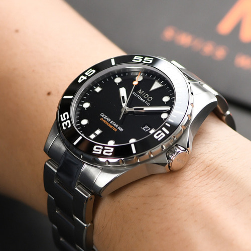 [한정]미도 시계 신형 오션스타 600 블랙 백화점AS가능
